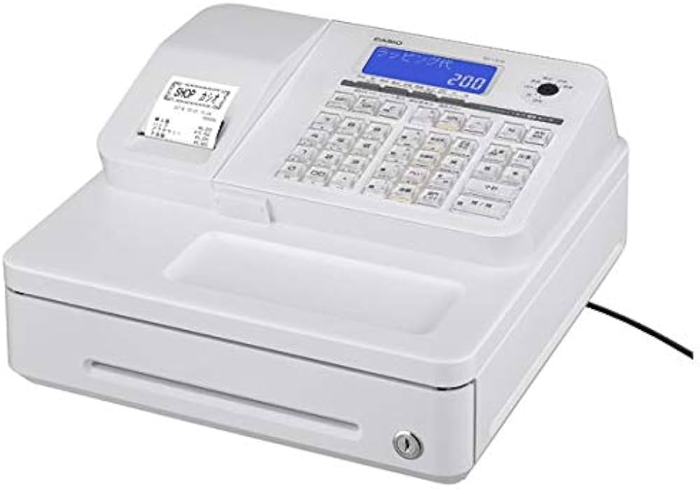Amazon | カシオ レジスター SR-S200-WE 白 | レジスター本体 | 文房具