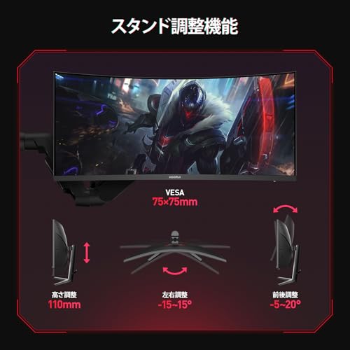 KOORUI - 34E6UC 湾曲ゲーミングモニター の評価 | SHOPSTAFF