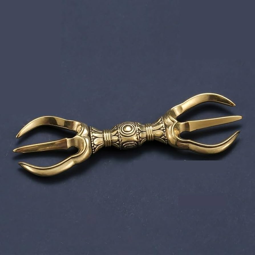 Amazon｜三鈷杵 さんこしょ 金剛杵 密教法具 真鍮 仏具 風水アイテム