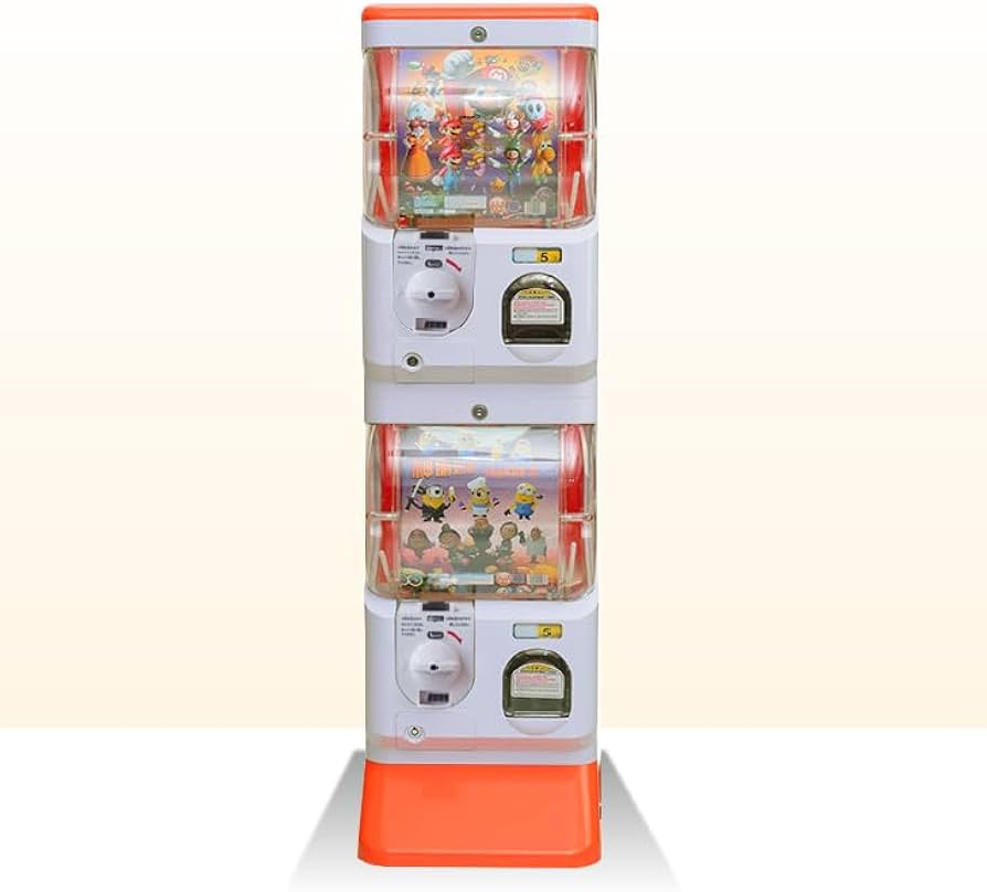 Amazon.co.jp: Kurflo 二段式ガチャマシーン ガチャガチャ 本体 2段式