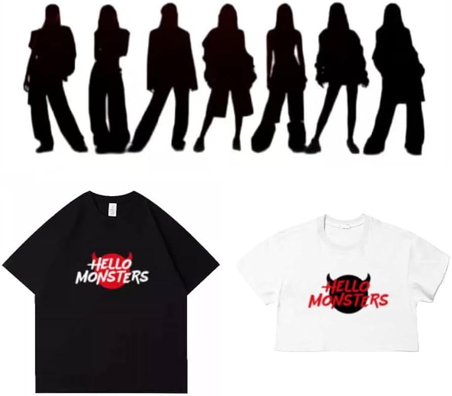 Amazon.co.jp: 2025 ベイビーモンスター グッズ Tシャツ HELLO MONSTER