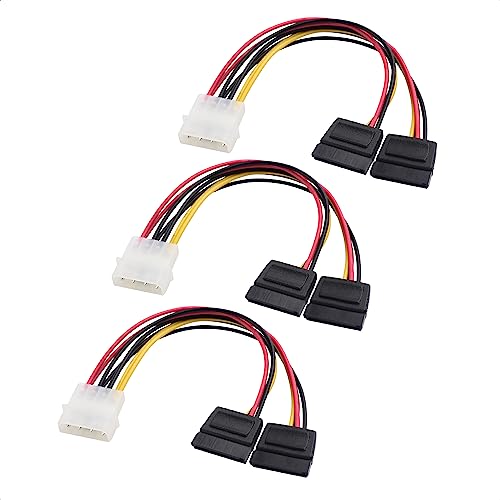 Amazon | Cable Matters 3本セット 4ピン Molex - デュアル 15ピン