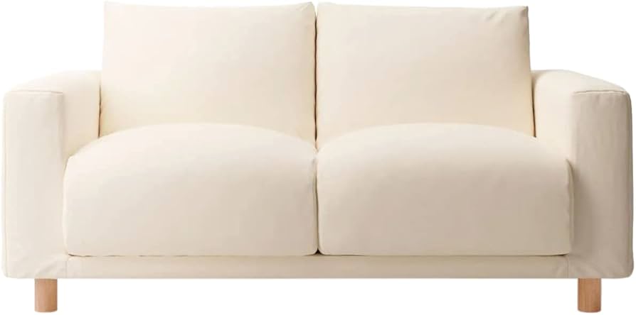 Amazon｜無印良品 ソファ本体 白 幅162×奥行90.5×高さ75cm 2シーター