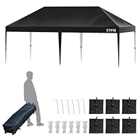 Amazon | CYFIE タープテント 3mx6m サイドシート6枚付き ワンタッチ式