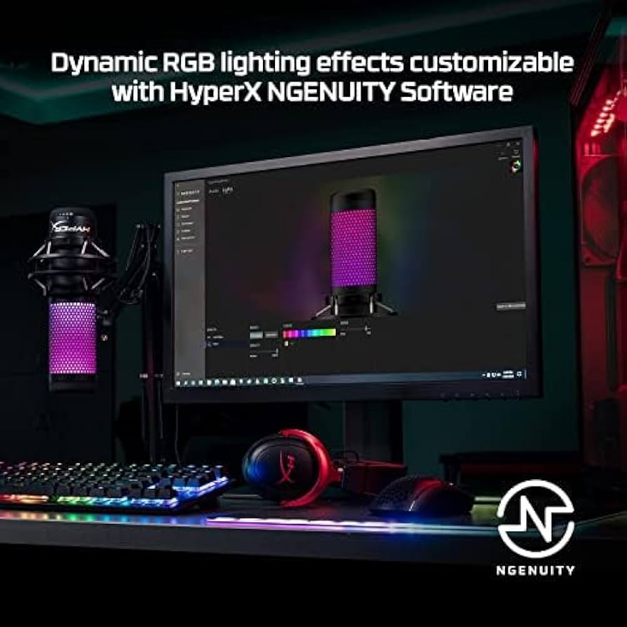 Amazon.com: HyperX QuadCast S – RGB USB Condenser Microphone for