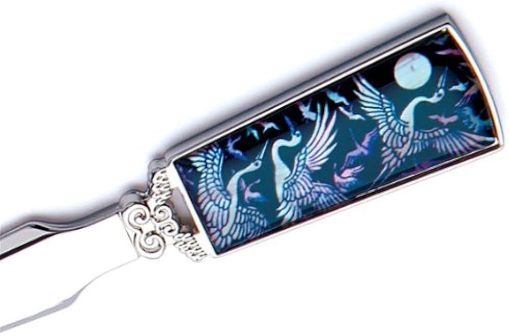 Amazon.co.jp: 螺鈿細工 鶴 ステンレス製 ペーパーナイフ