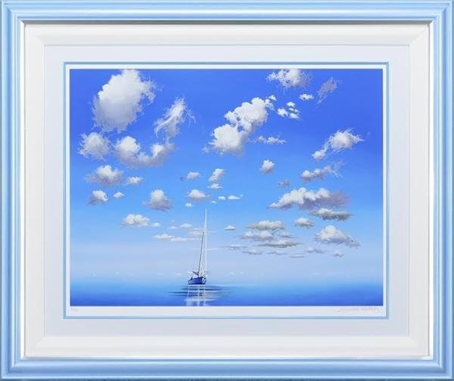 Amazon.co.jp: 真作WISHミッシェルバテュ Michele Battut「青い輝き