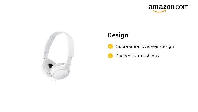 Amazon.com: Sony Sony mdrzx110 zx Series Stereo Headphones White