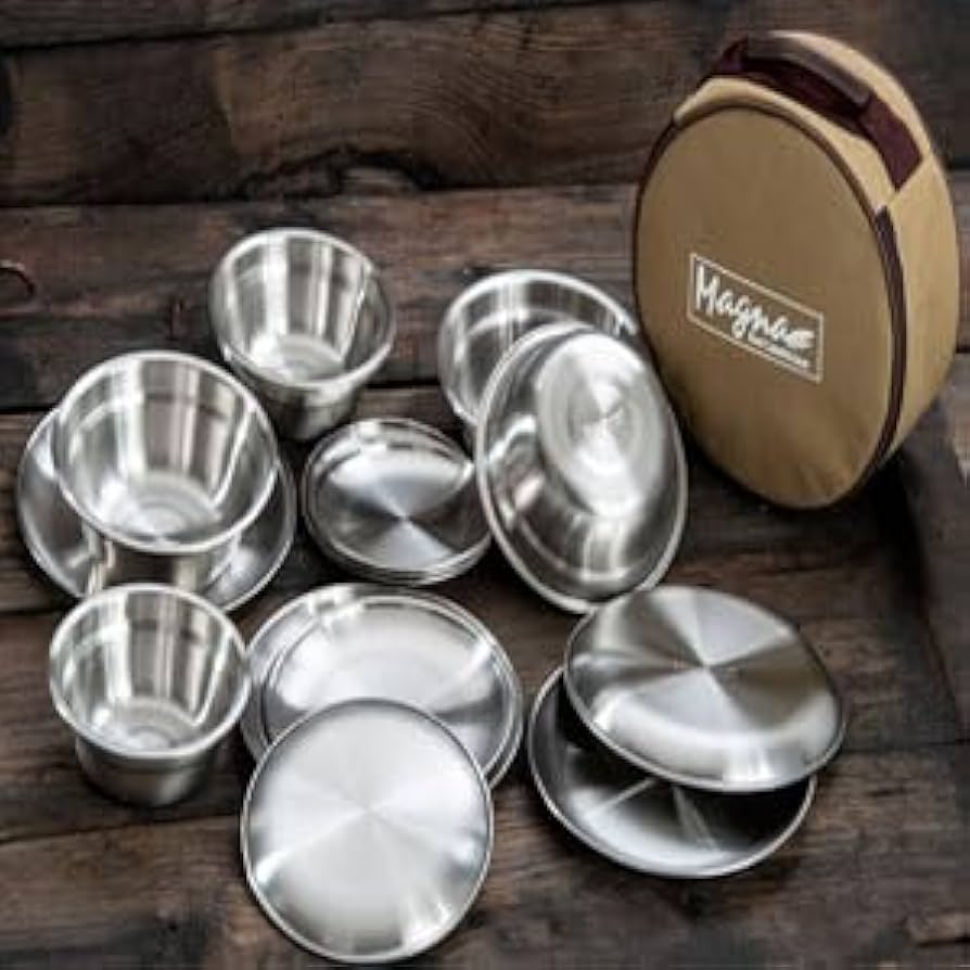 Amazon.co.jp: MAGNA(マグナ) SUS304 ステンレス食器セット キャンプ