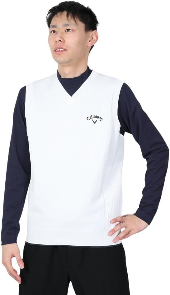 Amazon | [キャロウェイ] [メンズ] Vネックニットベスト (ワンポイント