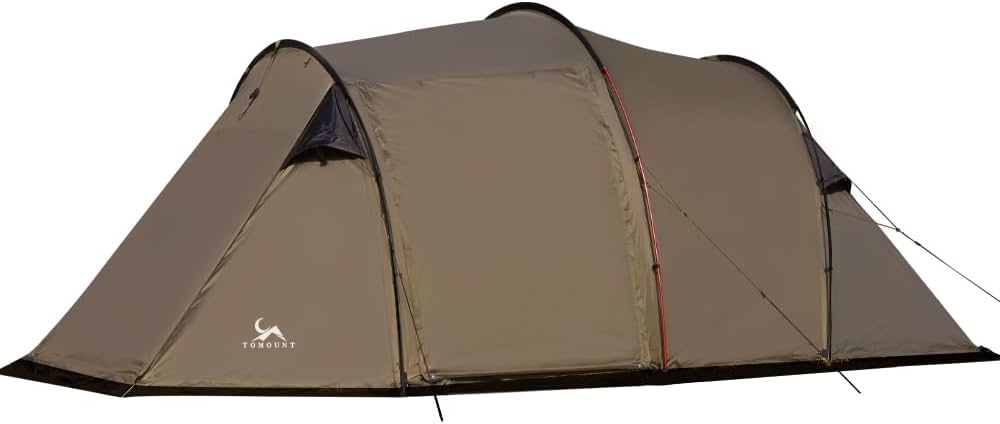 TOMOUNT トンネルテント 最終改善版3-4人用 2ルーム ブラック Amazon