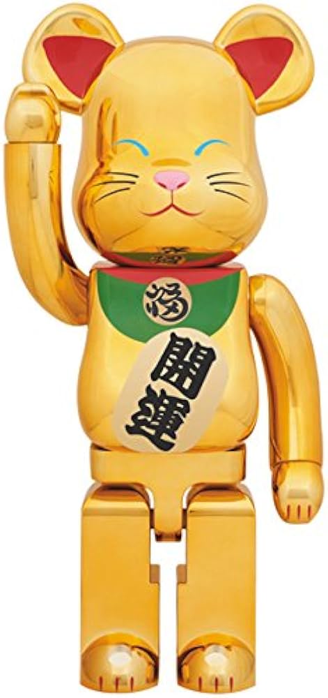 Amazon | BE@RBRICK 招き猫 金メッキ 弐 1000％ | フィギュア・ドール 通販