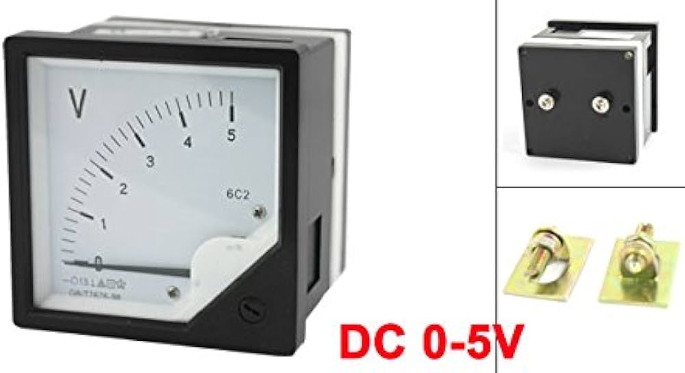 Amazon.co.jp: uxcell ボルトメーター アナログ電圧計 電圧計 DC 0-5V