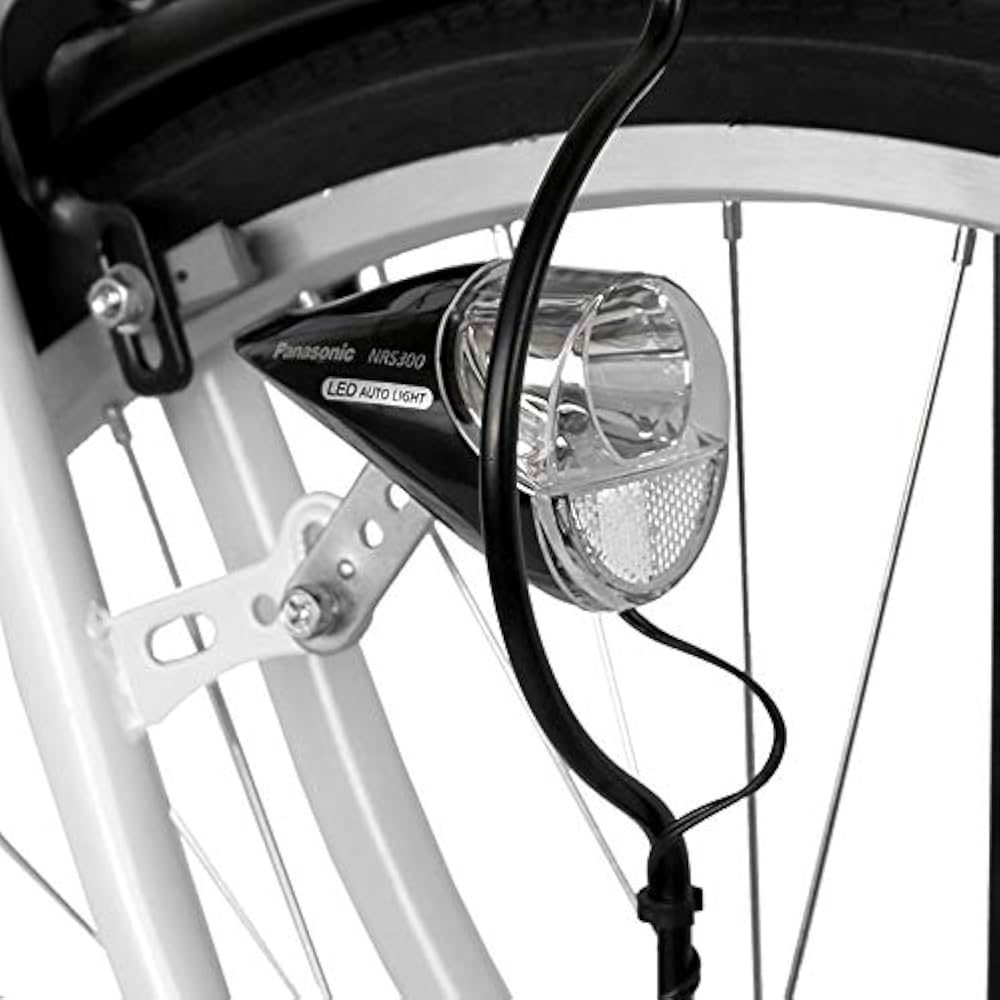 Amazon | 自転車 ママチャリ 27インチ 6段変速ギア LED オートライト