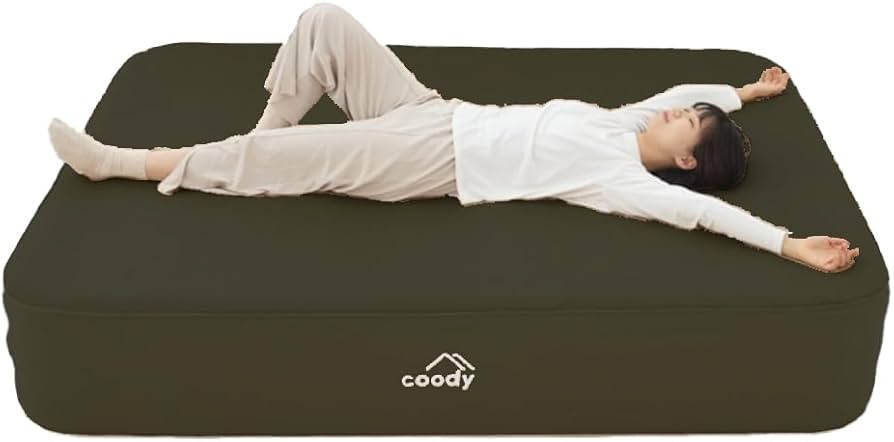 Amazon.co.jp: coody エアベッド AIR BLOCK (オリーブグリーン, ダブル