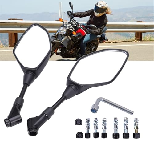 Amazon | Beilike バイクミラー 汎用 左右セット 凸面鏡 8mm/10mm 正逆