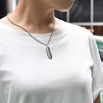 Amazon | [SAAD] サード フェザー(左向き) シルバー925ペンダント
