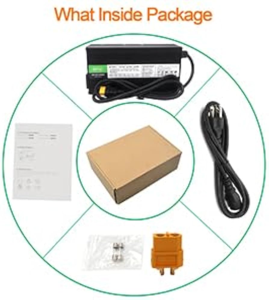 Amazon.com: 58.8V 10A Lithium ion Battery Charger Smart Charger