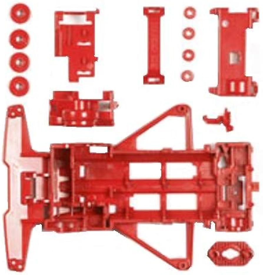 Amazon | タミヤ FM強化シャーシ/レッド (ミニ4駆限定) 94840 通販