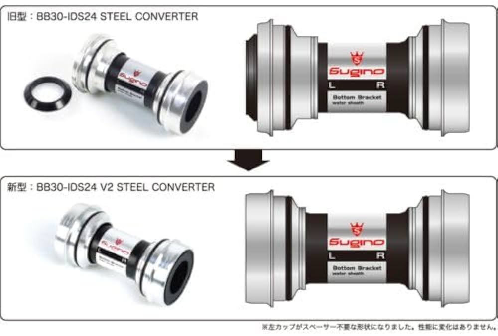 Amazon | スギノ (SUGINO) BB30-IDS24 スチールBB シルバー(Ver2