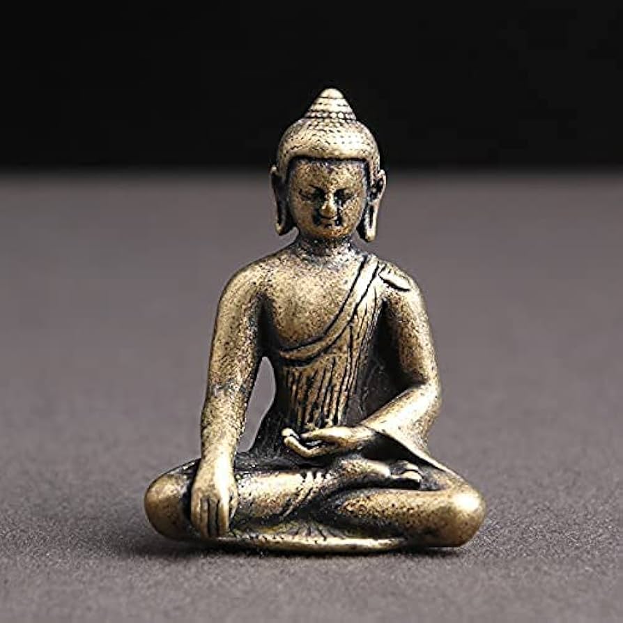 Amazon｜極小仏像 釈迦如来像 真鍮釈迦牟尼仏坐像 銅製仏像 仏教美術品