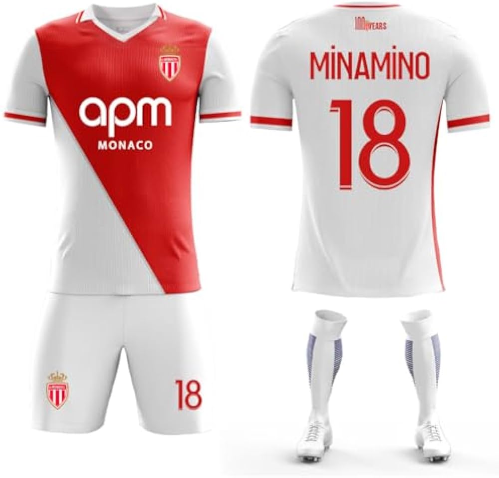 Amazon | 南野 拓実 サッカー ユニフォーム 24-25 モナコFC ホーム