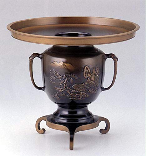 Amazon.co.jp: 花器 薄端 共耳山水 尺1 銅製 紙箱入り (高岡銅器