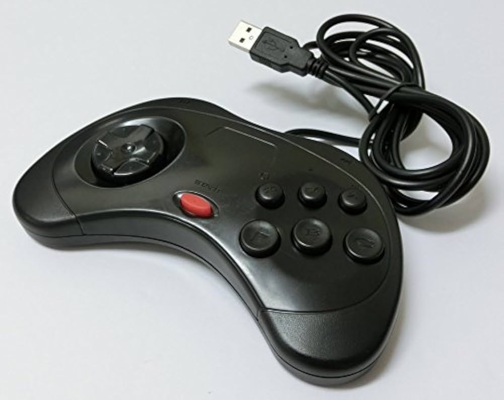 Amazon | PC サターン6ボタン型USBコントローラー(ブラック