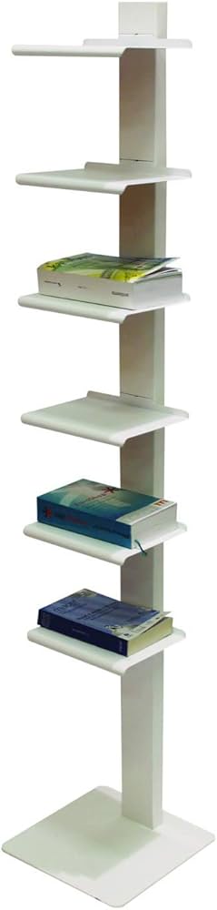 Amazon｜タワー6 ドッタス イタリア製 スチール 本棚 ホワイト｜本棚