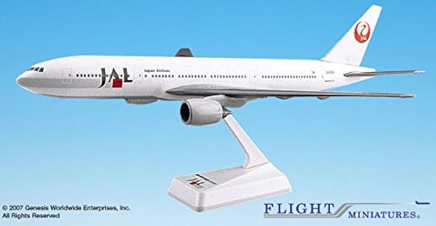 Amazon.com: Flight Miniatures Japan Airlines (89-03) 777-200 1:200
