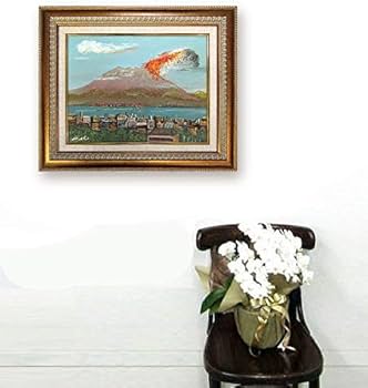 Amazon.co.jp: 伊東明生『桜島・鹿児島(F6号)』油彩画 風景画 薩摩富士