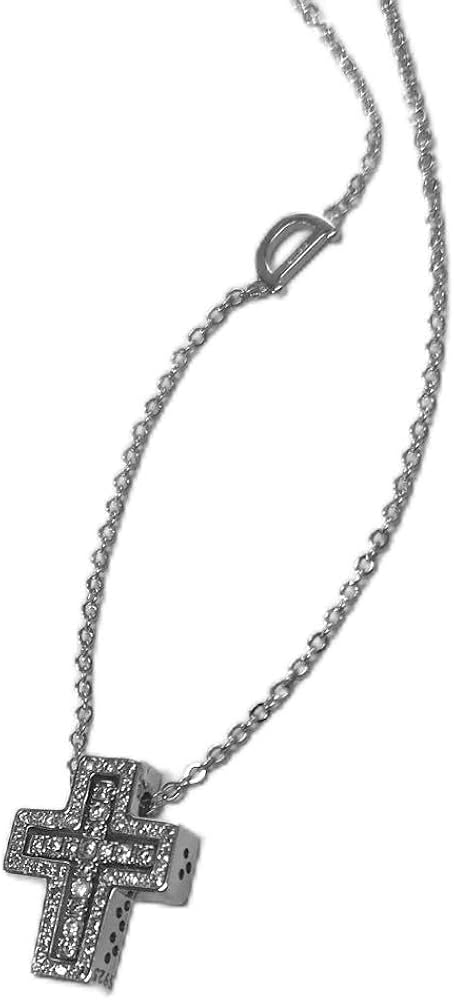 Amazon | DAMIANI ダミアーニ風 クロスネックレス シルバー ジュエリー