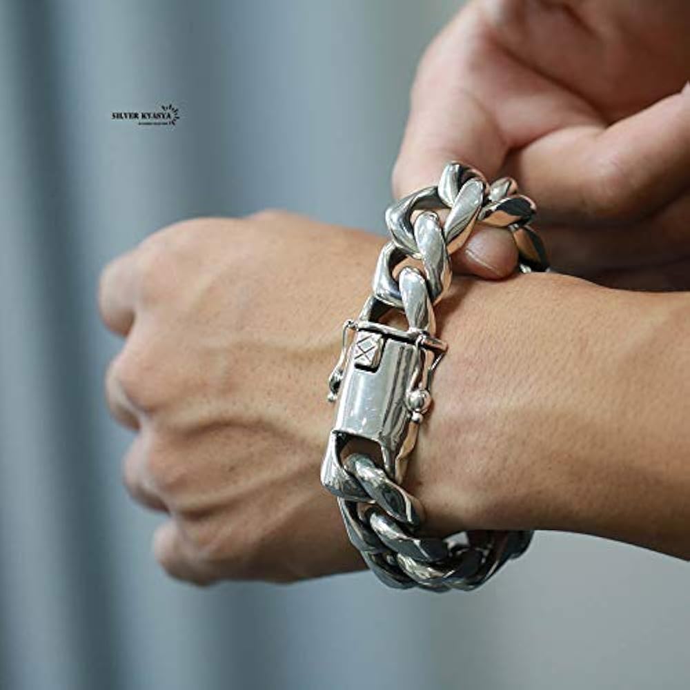 Amazon | [silver KYASYA]超重厚 シルバー925 喜平ブレスレット