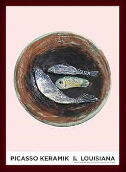 Amazon.co.jp: ポスター パブロ ピカソ Stilllife with 3 fish 1957