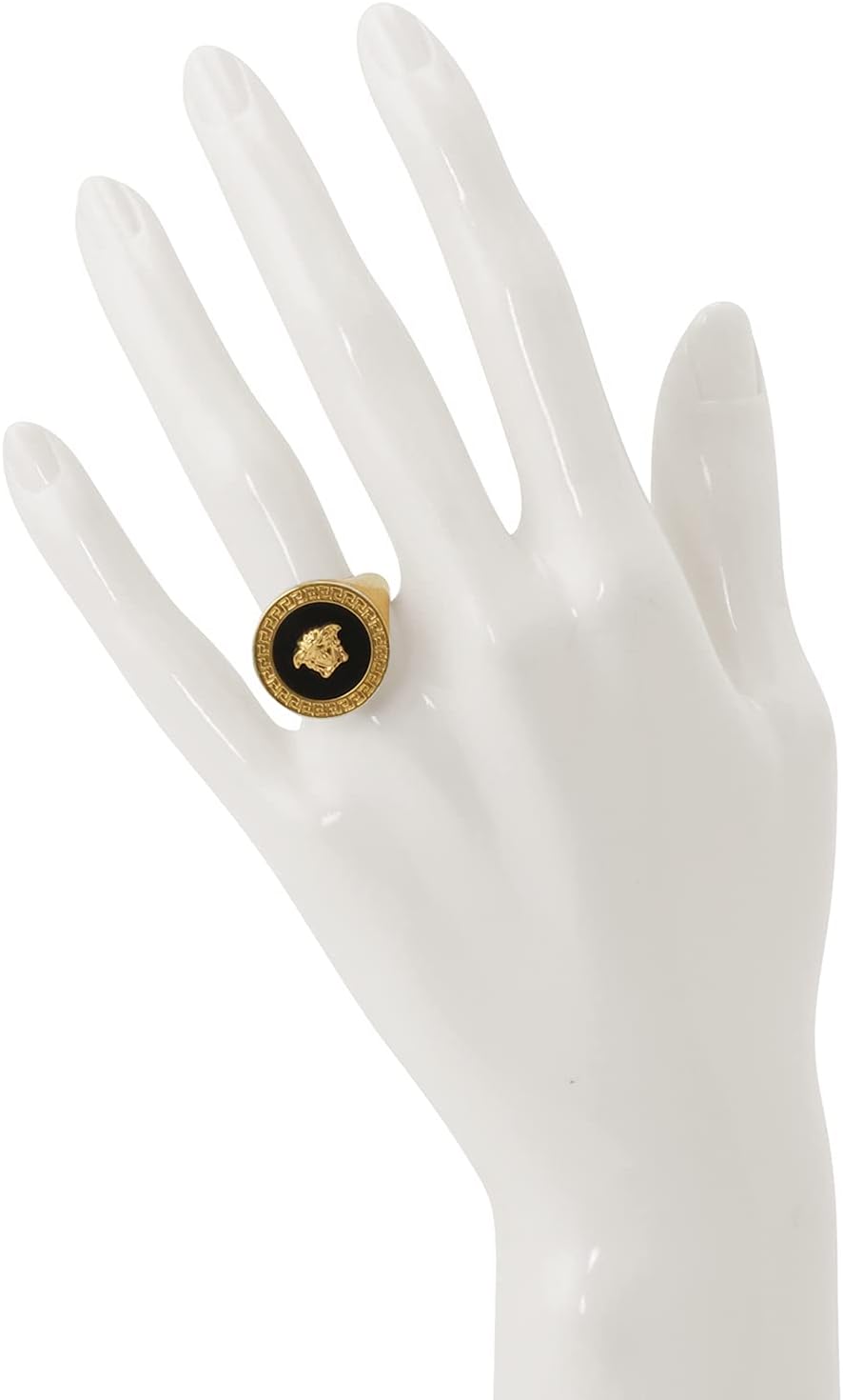 Amazon | VERSACE レジン メドゥーサ リング グレカモチーフ 指輪 日本