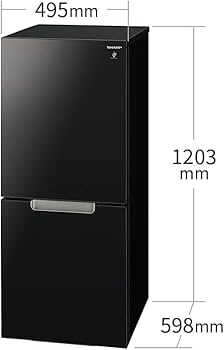 Amazon.co.jp: シャープ SHARP ガラスドア 冷蔵庫 (幅49.5cm) 152L SJ