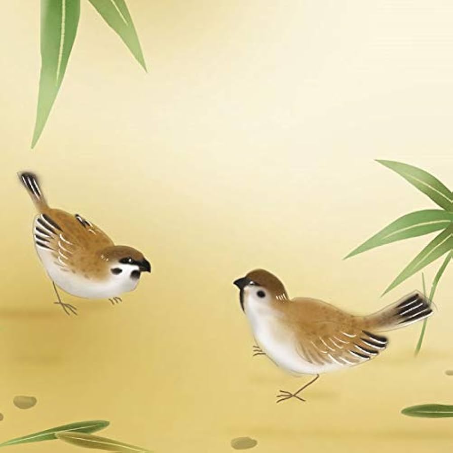 山田青雅 水墨画 扁額 大作 日本画 竹林に雀 山田青雅 水墨画 扁額