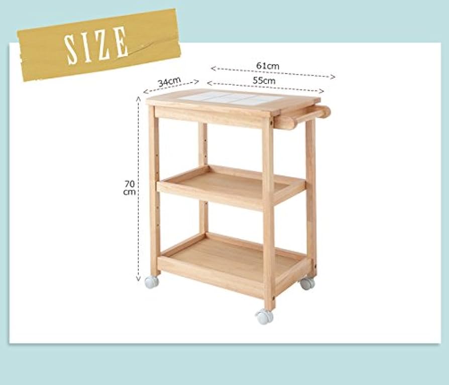 Amazon.co.jp: キッチンワゴン タイル 天板 カントリー キッチン