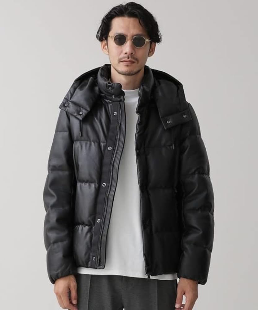 Amazon | [ナノ・ユニバース] LB.03/西川ダウン(R)/ラムレザーダウン M