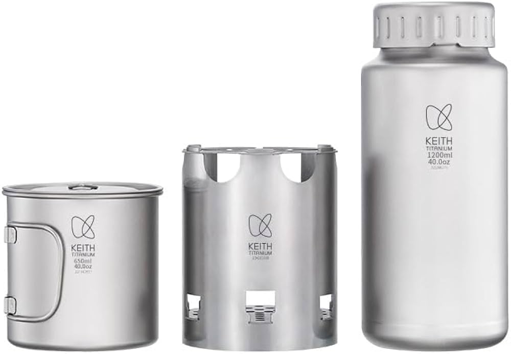 Amazon.com : Keith Titanium Ti3070 Nesting Camp Set - Ultralight