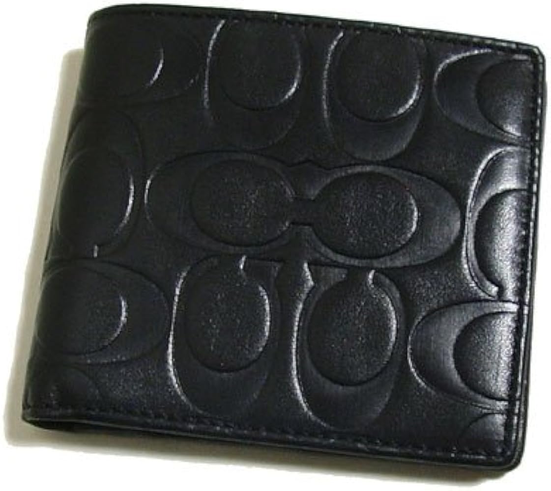 Amazon | COACH/コーチ シグネチャーエンボスドレザー メンズ二つ折り