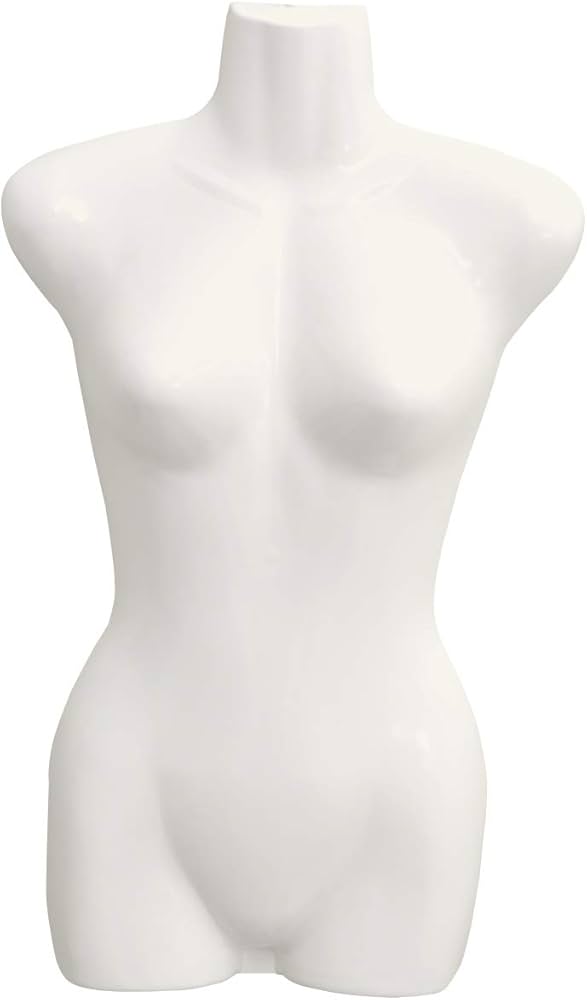 Amazon.co.jp: PLATA 上半身 全面 ハーフ トルソー マネキン 白色