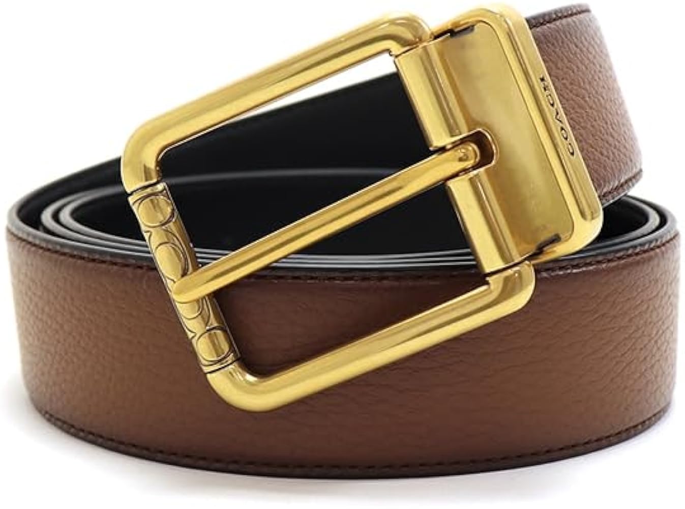 Amazon | コーチ ベルト メンズ BELT リバーシブル スクエア ローラー