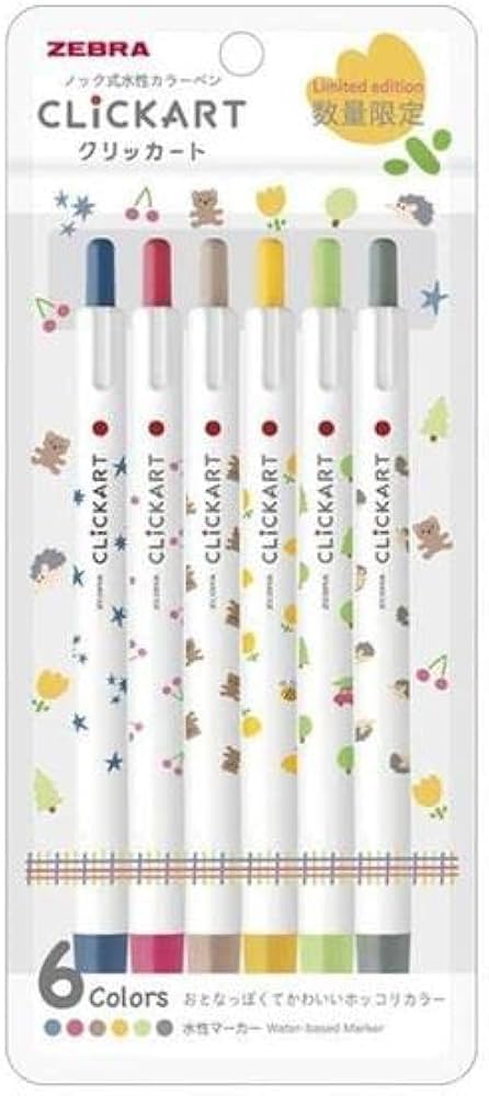 Amazon.co.jp: ゼブラ ノック式水性カラーペン クリッカート ユルカワ