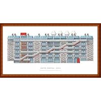 Amazon.co.jp: ポスター レンゾ ピアノ ポンピドゥー・センター パリ