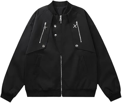 Men's Fairy Grunge Zip Up Jacket Y2k Acubi Vintage Outerwear Dark