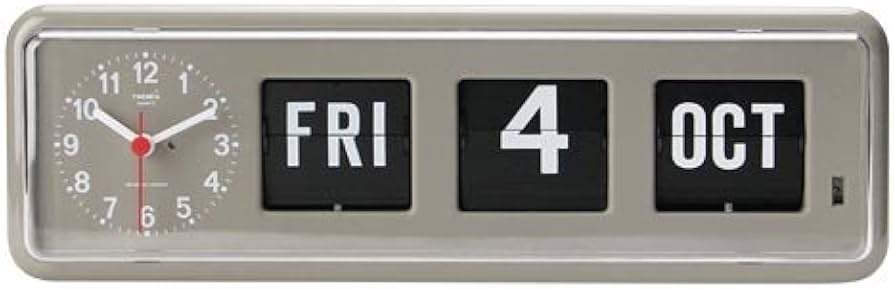 Amazon.co.jp: トゥエンコ カレンダークロック [ グレー ] TWEMCO