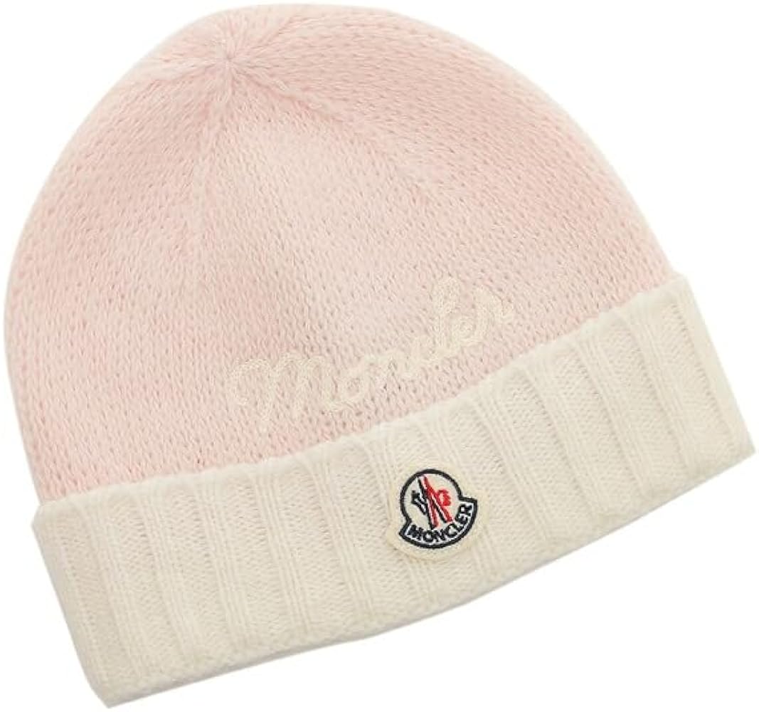 Amazon.co.jp: [モンクレール] ベビー用品 ニット帽子 ピンク ホワイト