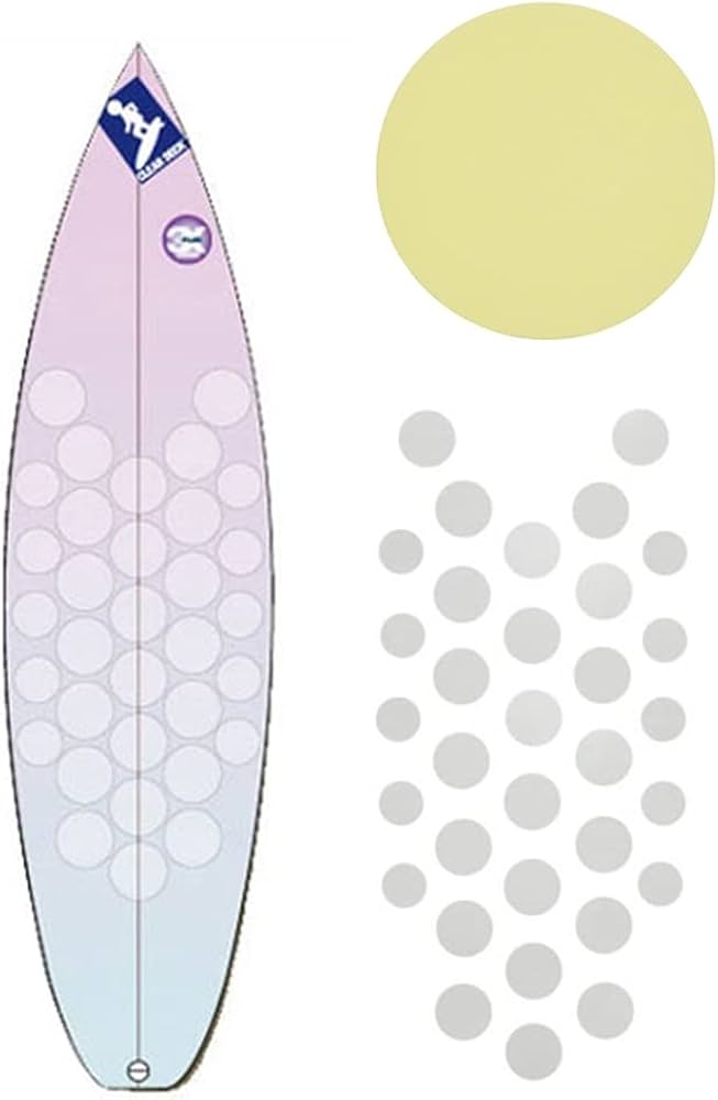 Amazon | サーフィン ワックス 不要 NEW クリアデッキ 30枚 円形 SSC
