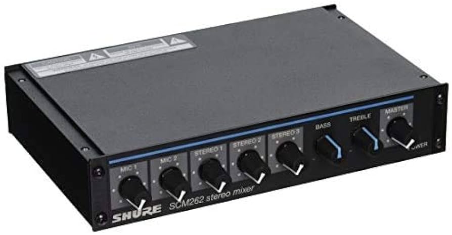 Amazon.com: Shure SCM262 Stereo Microphone Mixer with 12V Phantom